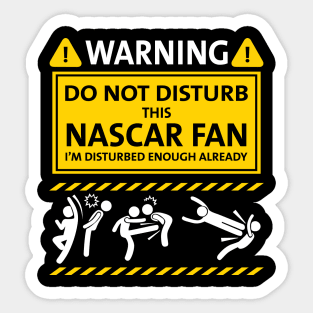 Warning Do Not Disturb This NC Fan Sticker